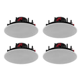 4x Monacor EDL-62HQ 6.5" 100V Coaxial Ceiling Speaker 30W RMS PA System Flushfit